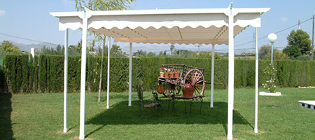 Pergolas entre porterias en Fuenlabrada.
