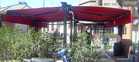 Toldos Terrazas Verticales Dobles en Fuenlabrada.